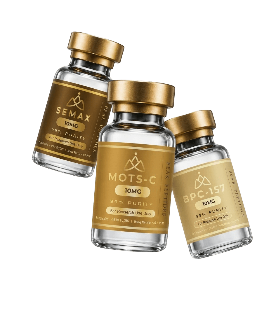 Peak Peptides research vials, third-party verified