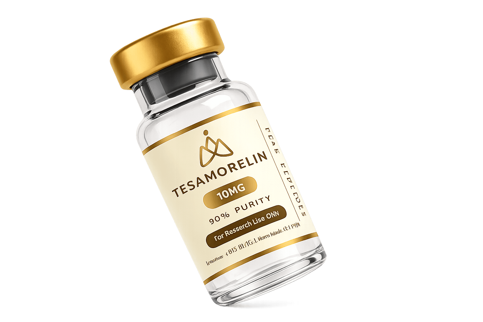 Peak Peptides Tesamorelin 10mg research vial, 99% purity